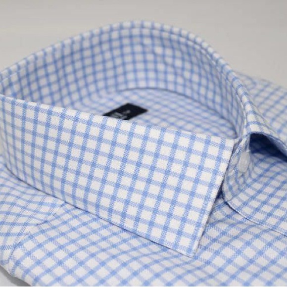 Blue Checkered Men's Shirt - Picture 2 of 4